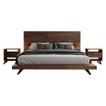 Κρεβάτι Walnut από καπλαμά φυσικό δρυ. Η διάσταση του κρεβατιού μπορεί να διαφοροποιηθεί ανάλογα με τις ανάγκες του χώρου σας. Το χρώμα στο ξύλο είναι της επιλογής σας.